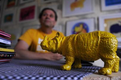  CAXIAS DO SUL, RS, BRASIL, 23/06/2019 - Nobel da Literatura Infantil, ilustrador Roger Mello participa de oficinas em Caxias do Sul. (Marcelo Casagrande/Agência RBS)