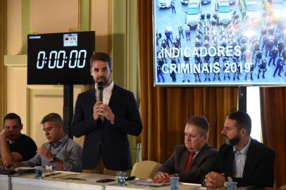  **EM BAIXA**PORTO ALEGRE, RS, BRASIL, 09/01/2020-Reunião no palácio Piratini para apresentação dos dados da criminalidade em 2019. Foto: Rodrigo Ziebell / SSP