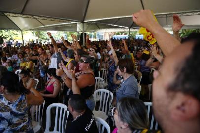  PORTO ALEGRE, RS, BRASIL - 14.01.2020 - Cpers faz assembelia para decidir futuro da greve do magistério. (Foto: Félix Zucco/Agencia RBS)