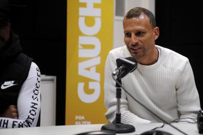  CAXIAS DO SUL, RS, BRASIL, 30/04/2019 - Show dos esportes na Gaúcha Serra com os jogadores do esportivo, o meia Diego Torres,  e  Cleiton, zagueiro. Apresentação de Eduardo costa e Cristiano Daros. (Marcelo Casagrande/Agência RBS)