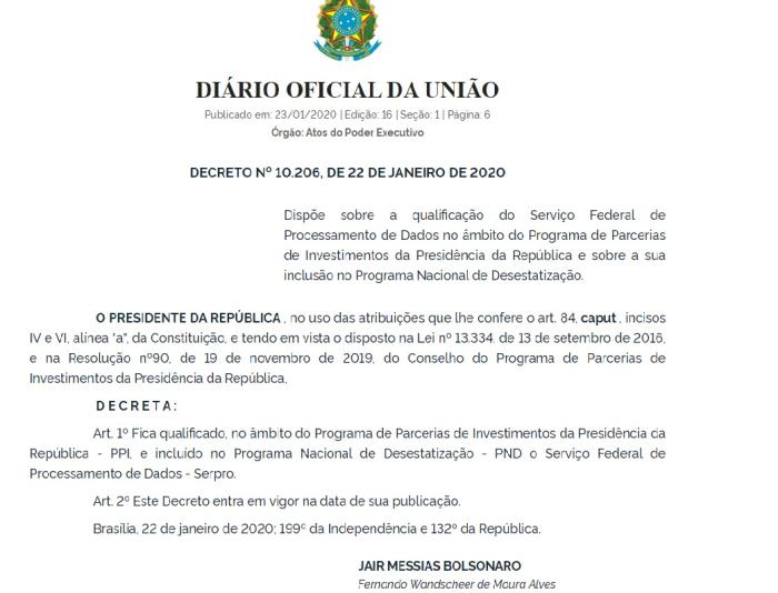 Reprodução / Diário Oficial da União