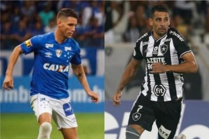 Montagem sobre fotos / Vinnicius Silva/Cruzeiro/Divulgação e Vitor Silva/Botafogo/Divulgação