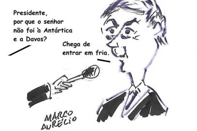 charge de Marco Aurélio publicada em ZH Online em 25 de janeiro de 2020<!-- NICAID(14398316) -->