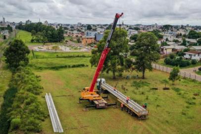 construção de viaduto em vacaria próximo a BR 285 E 116. 2020