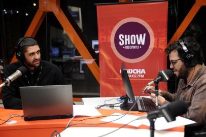  CAXIAS DO SUL, RS, BRASIL (04/06/2019)Show dos esportes edição Gaúcha Serra com apresentação de Eduardo Costa e Marcelo Rocha. Convidado jogador do Juventude Vidal. (Antonio Valiente/Agência RBS)