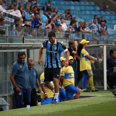  PORTO ALEGRE, RS, BRASIL - 30.01.2020 - Grêmio recebe o São José na Arena, pela 3ª rodada do Campeonato Gaúcho. (Foto: Jefferson Botega/Agencia RBS)