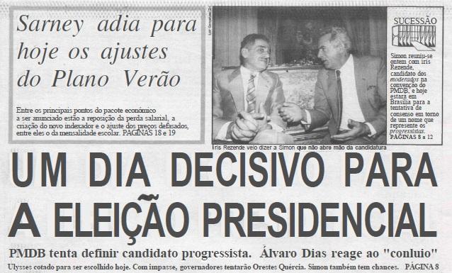 Zero Hora, 19 de abril de 1989 / Reprodução