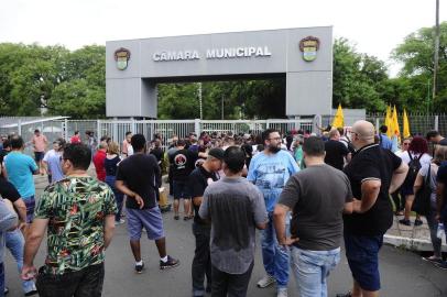  PORTO ALEGRE, RS, BRASIL, 30/01/2020- Protesto dos rodoviários. (FOTOGRAFO: RONALDO BERNARDI / AGENCIA RBS)<!-- NICAID(14403212) -->