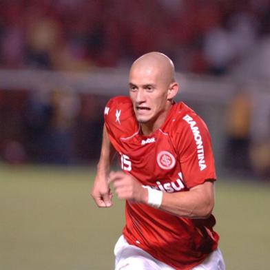  Copa Libertadores da América,Inter x Emelec no estádio Beira-Rio.Jogador Nei autor do Gol do Inter<!-- NICAID(2984067) -->