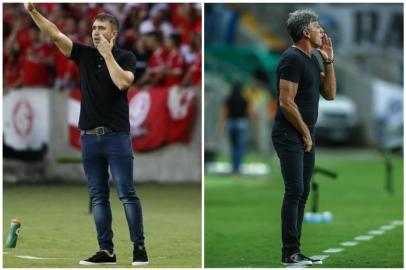 Eduardo Coudet e Renato Portaluppi, técnicos de Grêmio e Inter