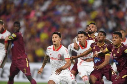  IBAGUÉ, COLÔMBIA - 19.02.2020 - Deportes Tolima e Inter se enfrentam pela 3ª fase da Pré-Libertadores 2020, no Estádio Manuel Murillo Toro em Ibagué, na Colômbia.<!-- NICAID(14425387) -->