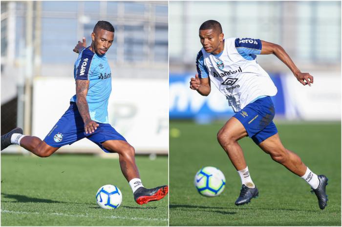 Montagem sobre fotos de Lucas Uebel / Grêmio FBPA