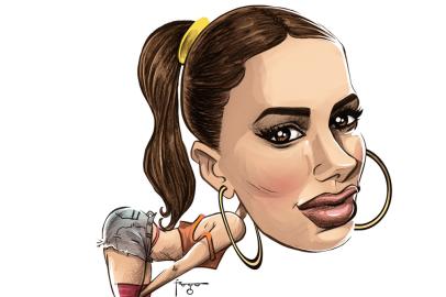 Charge da cantora anitta feita por Gilmar Fraga