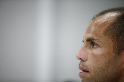  PORTO ALEGRE, RS, BRASIL - 25.02.2020 - Coletiva com Marcelo Lomba, jogador do Inter. (Foto: Félix Zucco/Agencia RBS)