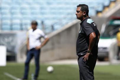 Grêmio enfrenta o Juventude, na Arena, pela primeira rodada do segundo turno do Gauchão. Técnico Marquinhos Santos<!-- NICAID(14435678) -->