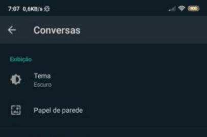 Dark mode do WhatsApp<!-- NICAID(14439130) -->