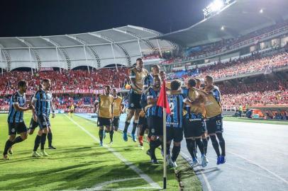 Gremio x America de CaliRS - FUTEBOL/CONMEBOL LIBERTADORES 2020 /GREMIO X AMERICA CALI - ESPORTES - Lance da partida entre Ameirca de Cali e Gremio disputada na noite desta terca-feira, no EstÃ¡dio Pascual Guerrero, em Cali na Colombia, valida pela Conmebol Libertadores 2020. FOTO: LUCAS UEBEL/GREMIO FBPAEditoria: SPOIndexador: Lucas UebelSecao: futebolFonte: Gremio.netFotógrafo: Gremio x America de Cali