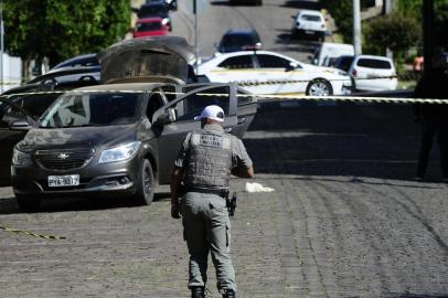  PARAÍ,  RS, BRASIL, 06/03/2020- Sete criminosos são mortos durante tentativa de assalto a bancos em Paraí. Alvo dos bandidos eram agências do Sicredi e do Banco do Brasil. (FOTOGRAFO: RONALDO BERNARDI / AGENCIA RBS)<!-- NICAID(14442449) -->