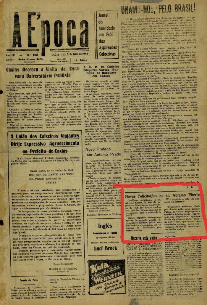 Jornal A Epoca / reprodução