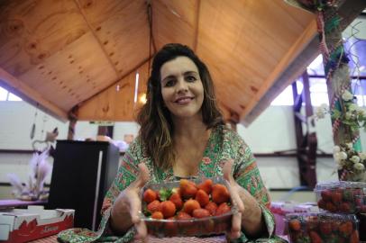  CAXIAS DO SUL, RS, BRASIL (13/03/2020)Produtora rural Jussara Bolson no Estande Casa dos Distritos, Fazenda Souza, Colônia Pouso Alto. (Antonio Valiente/Agência RBS)<!-- NICAID(14450848) -->