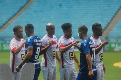 Grêmio recebe o São Luiz pela terceira rodada do segundo turno do Gauchão na Arena. Partida foi com portoões fechados devido ao coronavírus.<!-- NICAID(14451848) -->