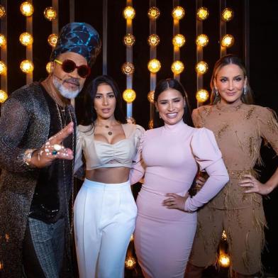 Carlinhos Brown, Simone & Simaria e Claudia Leitte, técnicos do The Voice Kids.<!-- NICAID(14451916) -->