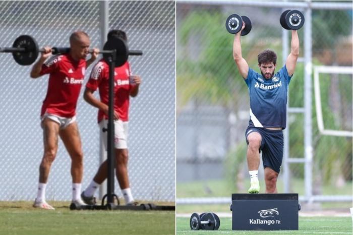 Montagem sobre fotos, Fernando Gomes, Agência RBS, e Lucas Uebel, Grêmio, Divulgação