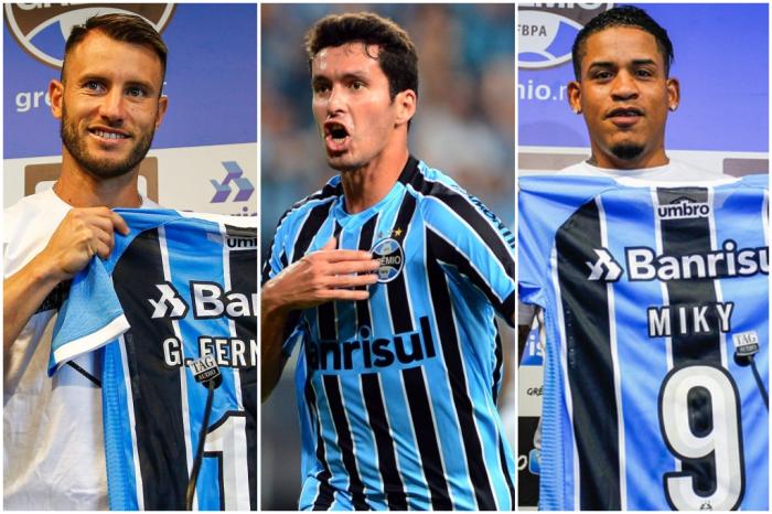 Montagem sobre fotos do Grêmio / Grêmio FBPA