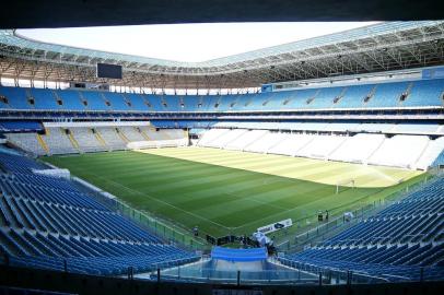  PORTO ALEGRE, RS, BRASIL, 05-02-2020: Arena do Grêmio tem melhora nas condições do gramado no início da temporada de 2020 (FOTO FÉLIX ZUCCO/AGÊNCIA RBS, Editoria de Esportes).