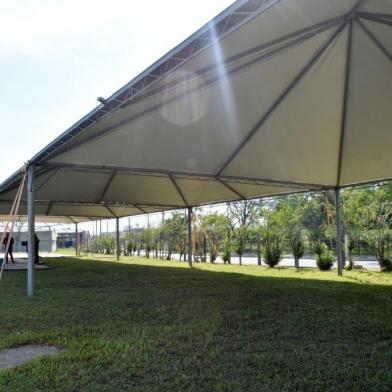  Guaíba, RS, BRASIL, 26/03/2020- Centro de triagem provisório é montado para atender pacientes com sintomas de coronavírus em Guaíba. Foto: Camilla Swider  / Prefeitura Municipal de Guaíba / Divulgação <!-- NICAID(14461607) -->