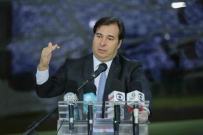  Presidente da Câmara dos Deputados, dep. Rodrigo Maia, concede entrevista coletiva sobre a crise causada pelo coronavírus.Indexador: MJS<!-- NICAID(14462019) -->