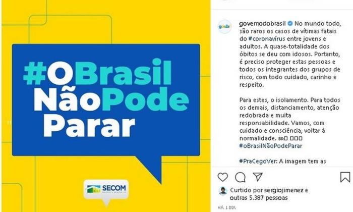 Reprodução / Intagram @governofederal