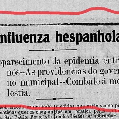 Gripe espanhola no jornal O Brazil em 11 de novembro de 1918.<!-- NICAID(14467491) -->