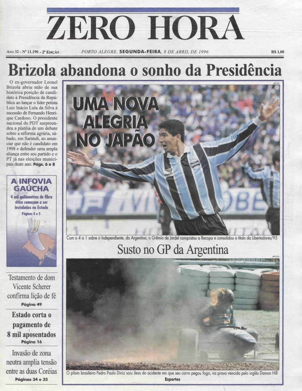 Zero Hora e Rádio Gaúcha relembram os 20 anos do Bi do Grêmio na