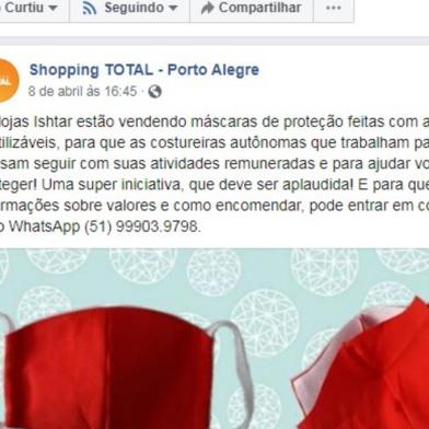 Durante pandemia, Shopping Total divulga produtos de seus lojistas<!-- NICAID(14474188) -->