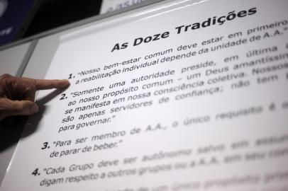  CAXIAS DO SUL, RS, BRASIL, 09/04/2020 - Fotos de reunião do grupo de Alcoólicos Anônimos Altruísta, de Caxias do Sul. (Marcelo Casagrande/Agência RBS)<!-- NICAID(14474002) -->