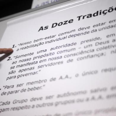  CAXIAS DO SUL, RS, BRASIL, 09/04/2020 - Fotos de reunião do grupo de Alcoólicos Anônimos Altruísta, de Caxias do Sul. (Marcelo Casagrande/Agência RBS)<!-- NICAID(14474002) -->