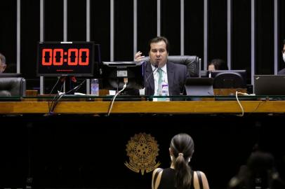 Rodrigo Maia em sessão da Câmara dos deputados<!-- NICAID(14476290) -->