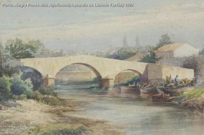  Ponte do Riacho. Libindo Ferrás, 1929.  Aquarela 26x44<!-- NICAID(14477294) -->