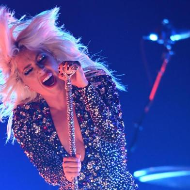 US singer-songwriter Lady Gaga performs onstage during the 61st Annual Grammy Awards on February 10, 2019, in Los Angeles. (Photo by Robyn Beck / AFP)<!-- NICAID(13952762) -->