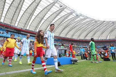  PORTO ALEGRE, RS, BRASIL, 25-06-2014 : Jogo entre as seleções de Argentina e Nigéria, quarta partida da Copa do Mundo em Porto Alegre, no estádio Beira Rio. (Foto: DIEGO VARA /Agência RBS, Editoria Esporte)Jogador Lionel Messi<!-- NICAID(10614403) -->