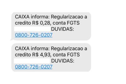 SMS de Regularização a crédito da CEF <!-- NICAID(14484186) -->