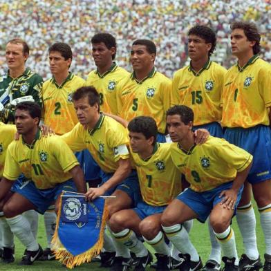 Foto posada da Seleção Brasileira de futebol, campeã mundial de 1994, nos Estados Unidos. A final foi contra a Itália. Data Evento: 1994 Brasil X Itália#ENVELOPE:140772<!-- NICAID(357726) -->