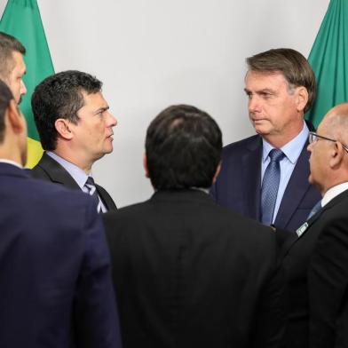  05.02.2020 - Reunião de Sérgio Moro e Jair Bolsonaro.Indexador: Marcos Correa<!-- NICAID(14484847) -->