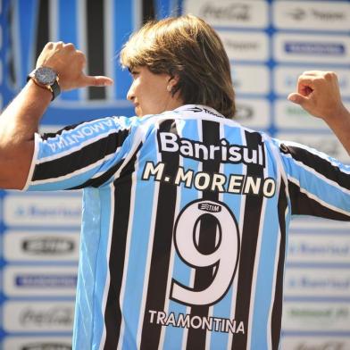  Apresentação novo jogador do Grêmio, Marcelo Moreno.<!-- NICAID(7786445) -->