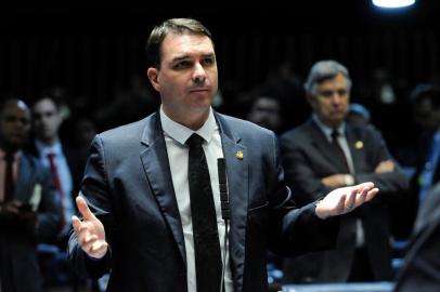 Plenário do Senado Federal durante sessão deliberativa ordinária. \r\rEm pronunciamento, à bancada, senador Flávio Bolsonaro (PSL-RJ).\r\rFoto: Roque de Sá/Agência Senado. Foto de 26/06/2019<!-- NICAID(14167311) -->