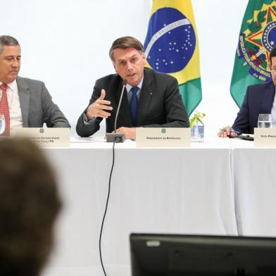  (Brasília - DF, 22/04/2020) Reunião com Vice-Presidente da República, Ministros e Presidentes de Bancos.Foto: Marcos Corrêa/PRIndexador: Marcos Correa<!-- NICAID(14506402) -->