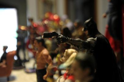  CAXIAS DO SUL, RS, BRASIL, 23/05/2019Com mais de 300 peças, coleção de action figures de Gustavo Canevese é uma das atrações do Dia da Toalha em Caxias. (Lucas Amorelli/Agência RBS)<!-- NICAID(14090151) -->