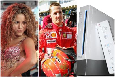 shakira, michael schumacher, wii