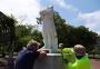 Estátua de Cristóvão Colombo é decapitada em Boston